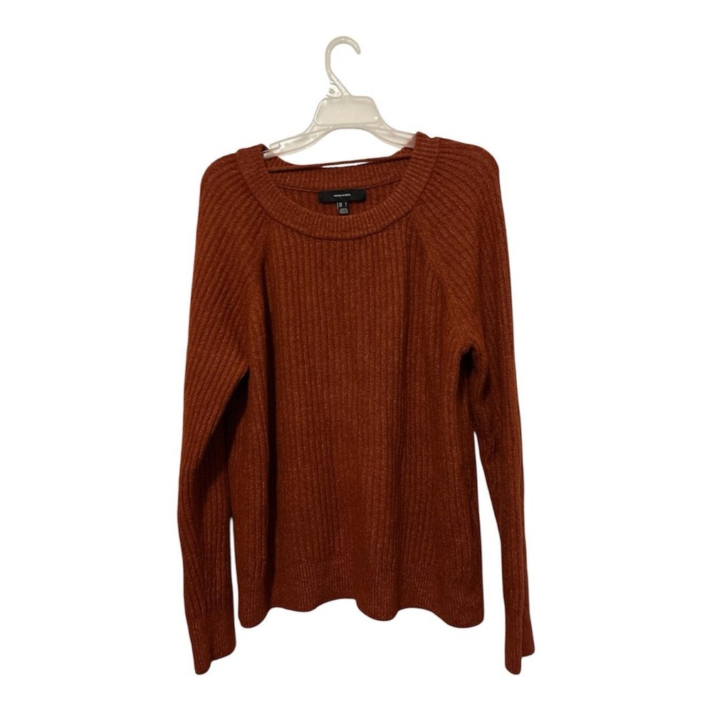 Vero moda orange ribbed knit sweater
